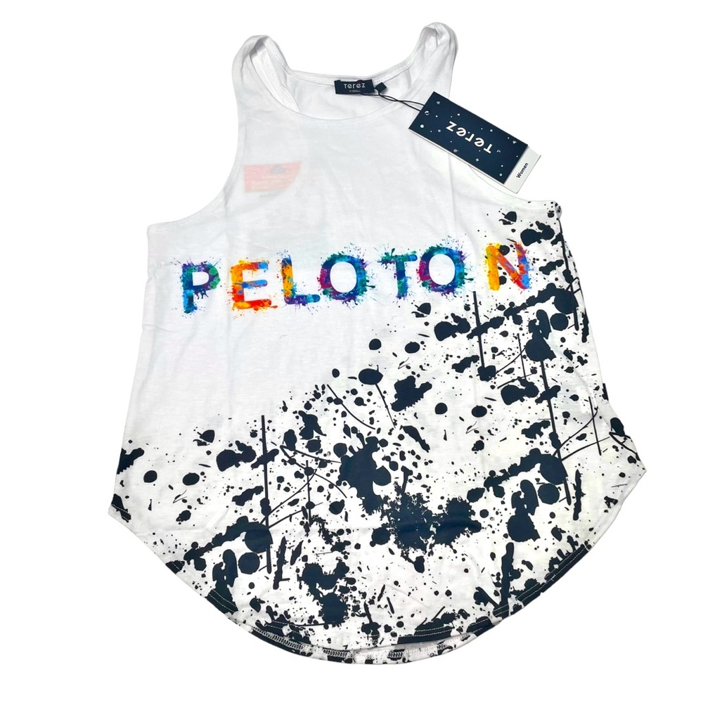 Peloton x Terez Collab Paint Splatter Tacerback Tank XS